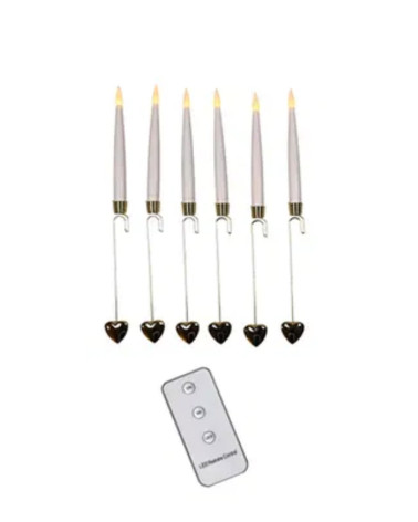 Jõuluehted Küünlad LED valgustusega 6tk 33cm - Jõulutuled - Agapics