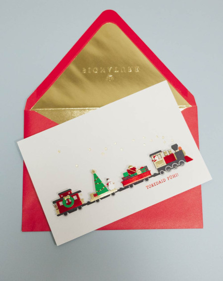 Hallmark Christmas Card Santa is coming - Agapics
