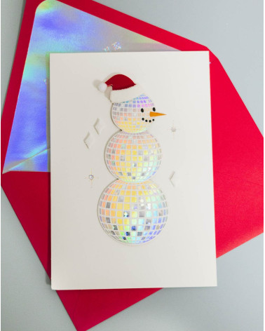Hallmark Christmas Card Disco Snowman - Agapics