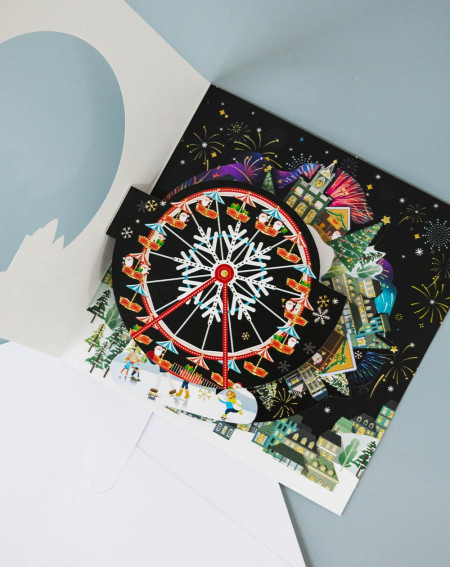 Jõulukaart Talvine linn - Postkaardi saatmine - Agapics