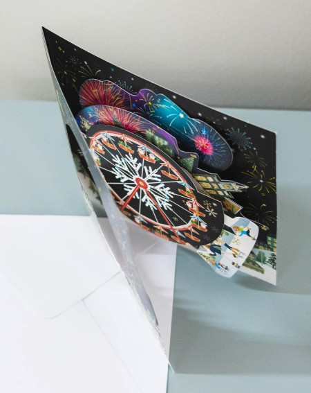 Jõulukaart Talvine linn - Postkaardi saatmine - Agapics