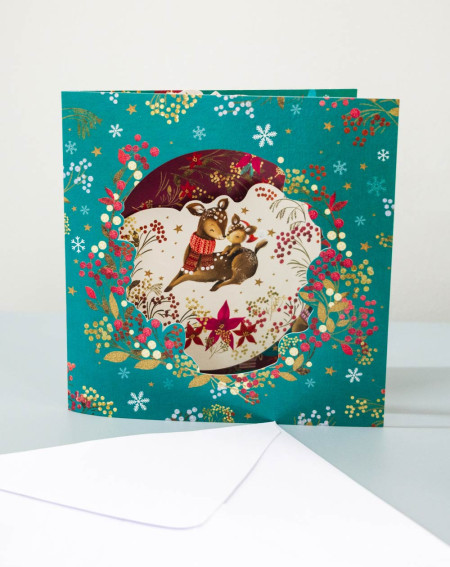 Christmas Card Deers - Holiday greetings - Agapics