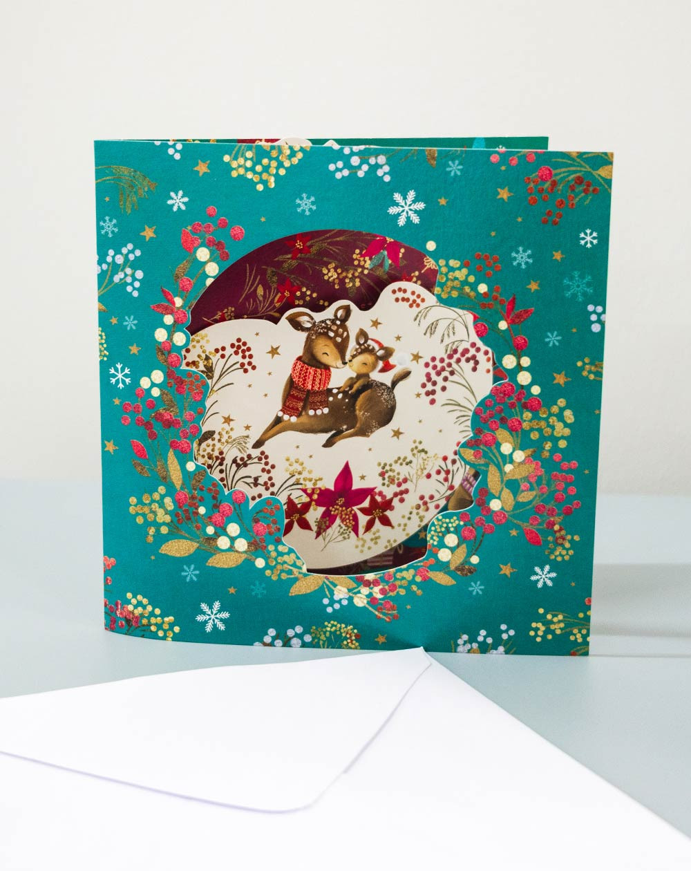 Christmas Card Deers - Holiday greetings - Agapics