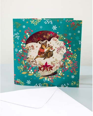 Christmas Card Deers - Holiday greetings - Agapics