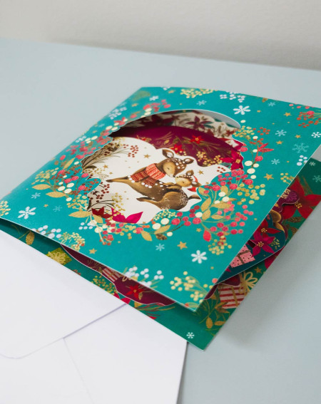 Christmas Card Deers - Holiday greetings - Agapics