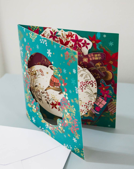 Christmas Card Deers - Holiday greetings - Agapics