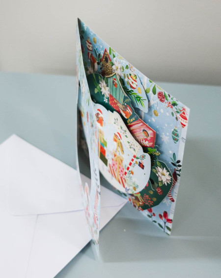 Christmas Card Birds and birdhouses - Agapics