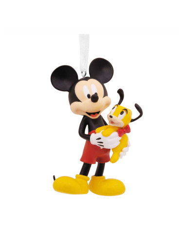 Hallmark Figurine Mickey Mouse with puppy hangable - Christmas tree - Agapics