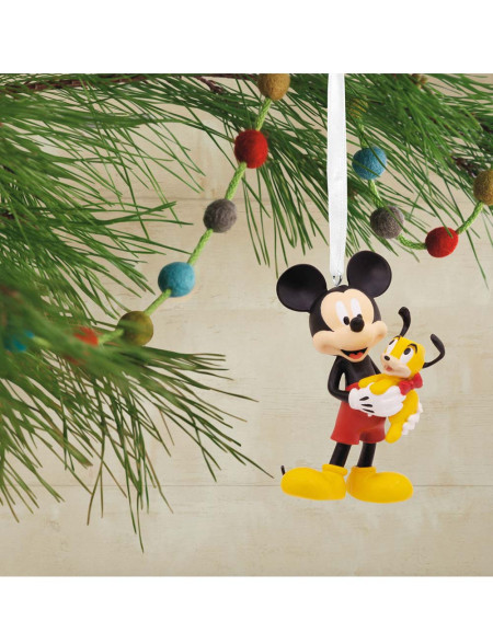 Hallmark Figurine Mickey Mouse with puppy hangable - Christmas tree - Agapics