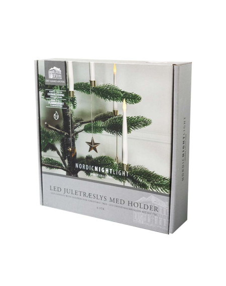 Jõuluehted Küünlad LED valgustusega 6tk 33cm - Jõulutuled - Agapics
