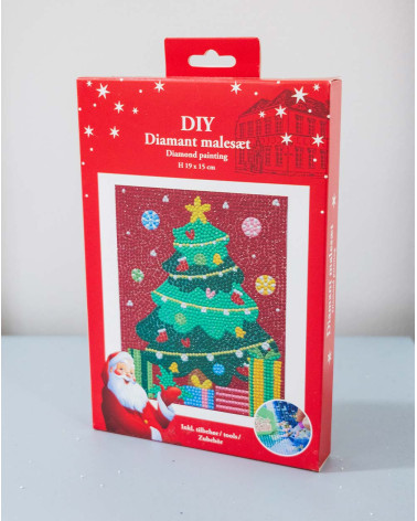Diamond painting Christmas Tree 19 x 15cm - Agapics