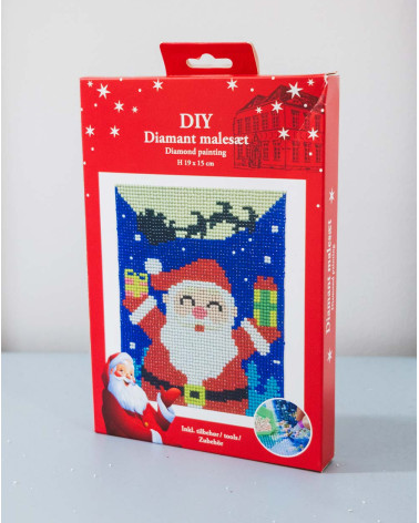 Diamond painting Santa Claus 19 x 15cm - Agapics