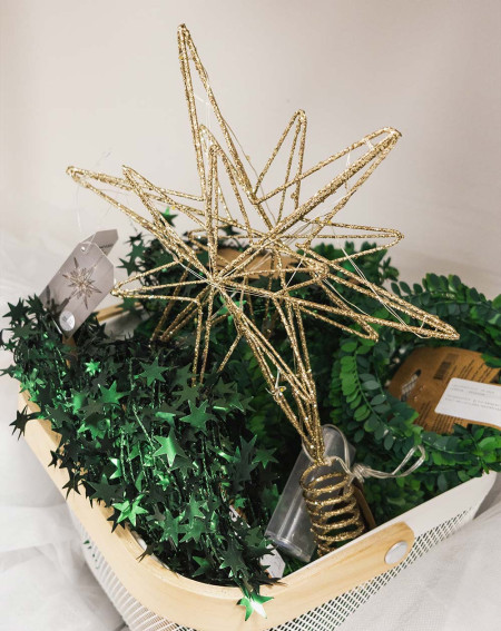 Christmas Star with LED Lights 33cm - Agapics