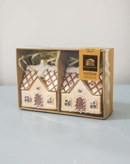 Christmas tree ornament Gingerbread Houses 2pc - Agapics