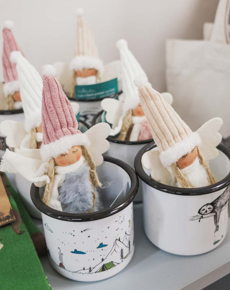 Jõulukaunistus Ingel valge, hall või roosa - Agapics