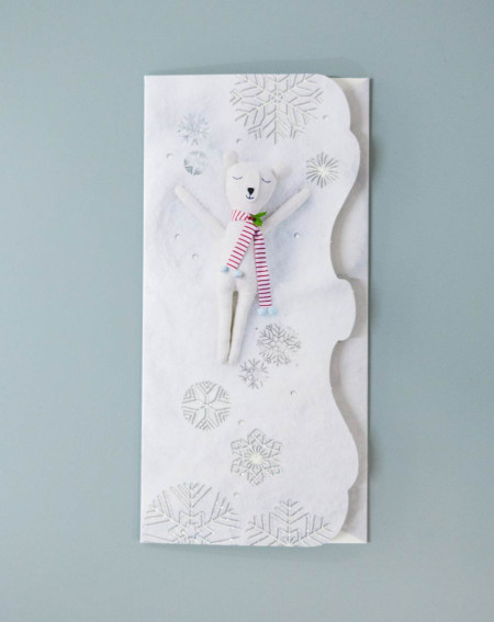 Hallmark Teddy bear in the snow