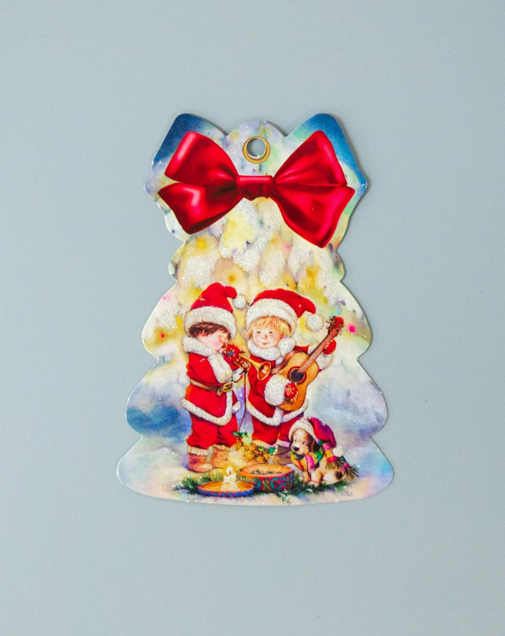 Small Christma Gift Bag Card Two Elves