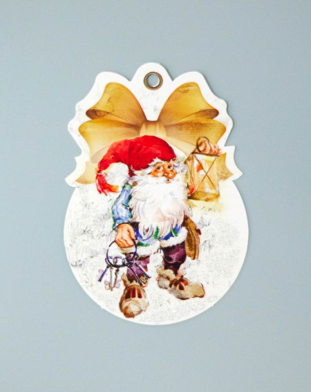 Small Christmas Gift Bag Card Elf