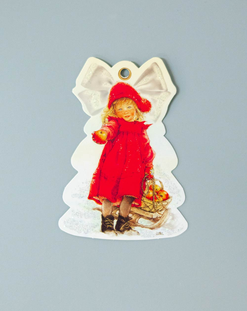 Small Christmas Gift Bag Card A Girl