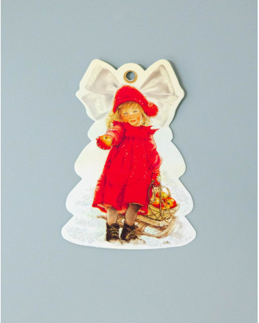 Small Christmas Gift Bag Card A Girl
