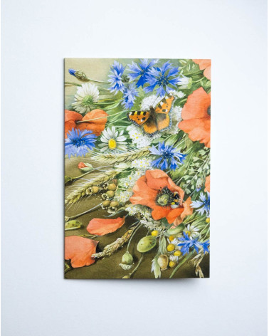 Card Flowers and butterflies