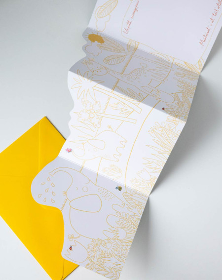 Card Elephants and giraffes