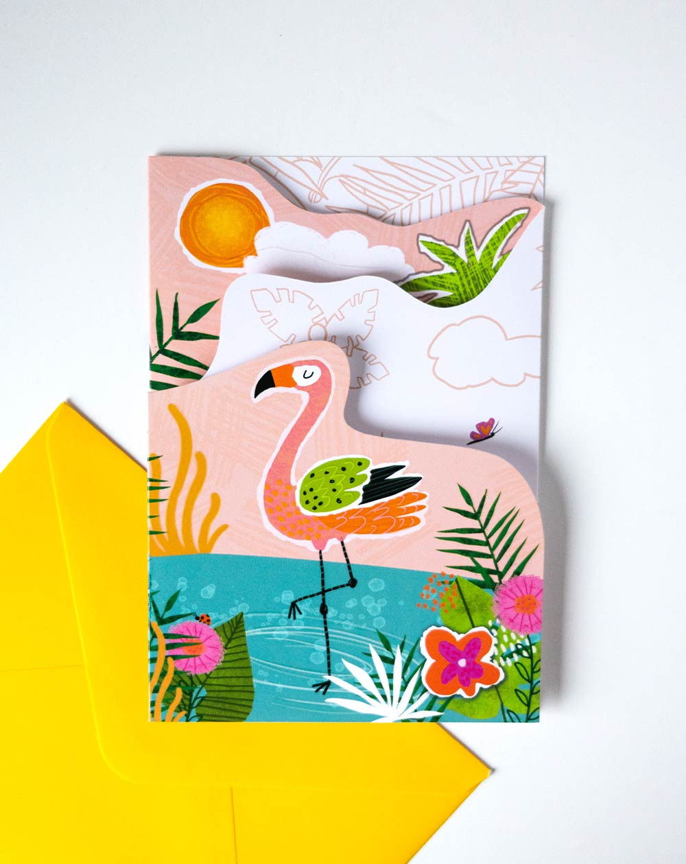 Kaart Flamingo, jõehobu ja krokodill