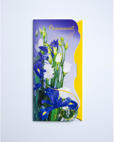 Hallmark Taskuga Kaart Sinised ja valged lilled