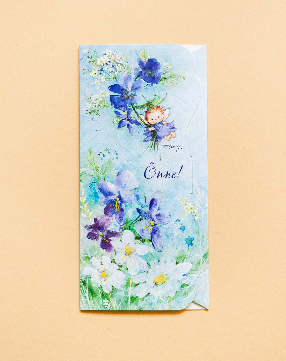 Hallmark Pocket Card Little Girl and flowers