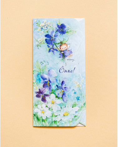 Hallmark Pocket Card Little Girl and flowers