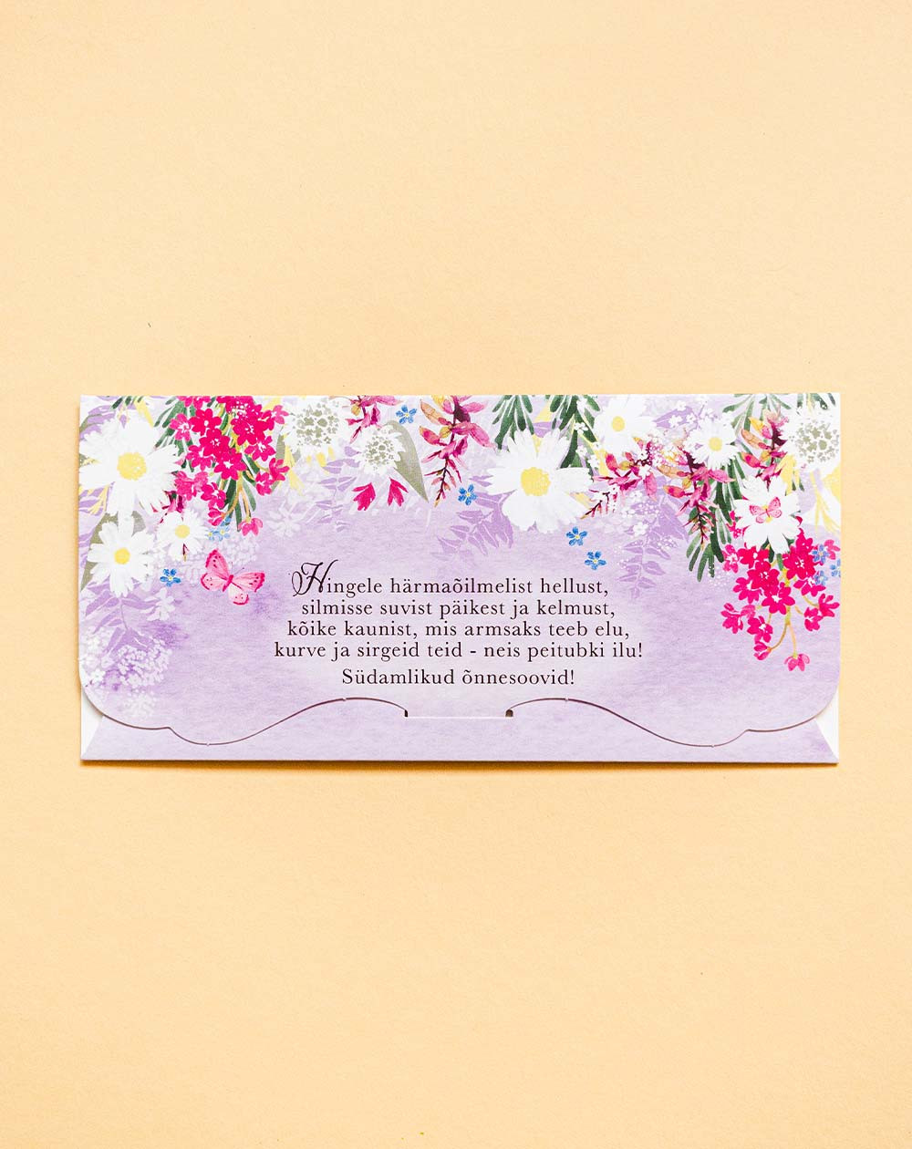 Hallmark Pocket Card Flowers and butterfly