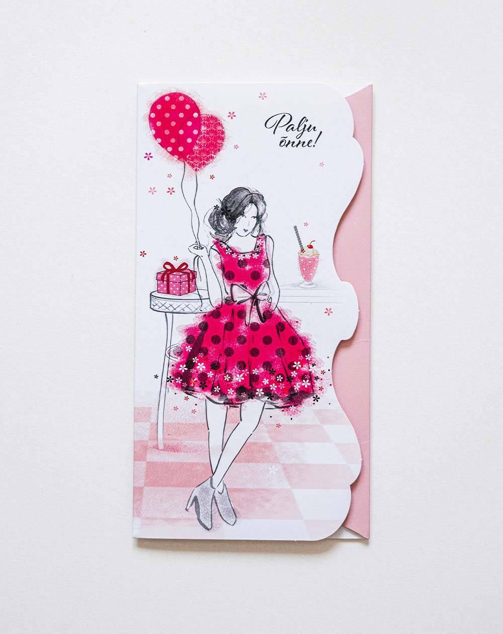 Hallmark Pocket Card Woman with balloons