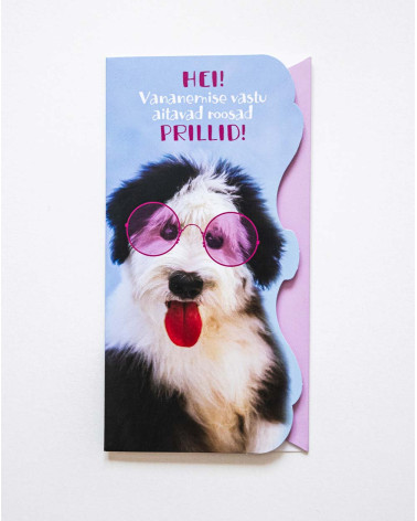 Hallmark Pocket Card Pink glasses