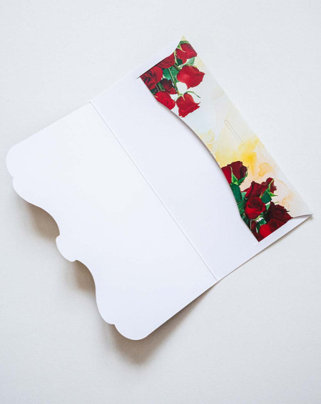 Hallmark Taskuga Kaart Punased roosid