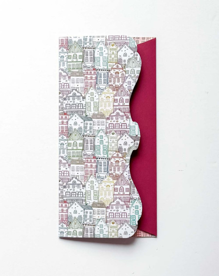 Pocket Card Colorful Houses