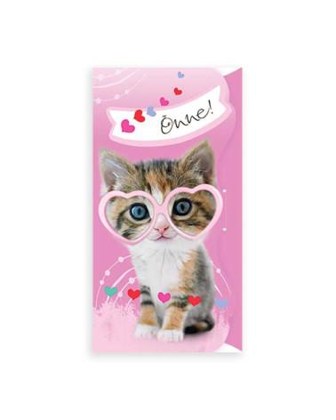 Hallmark Pocket Card Kitten with glasses