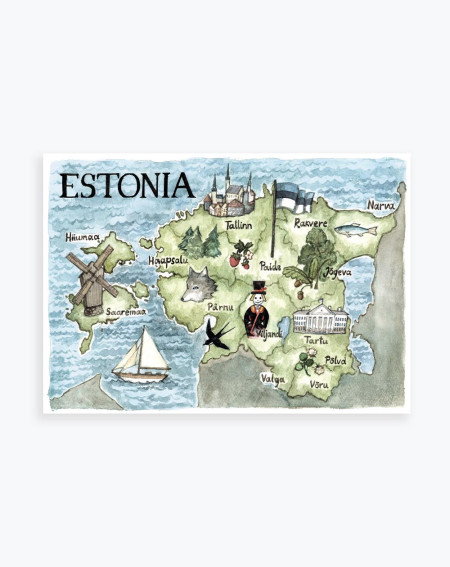 Tourist Postcard Estonia