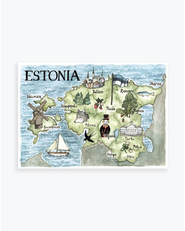 Tourist Postcard Estonia