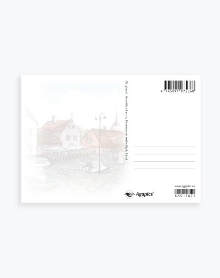 Tourist Postcard Kuressaare Central Square