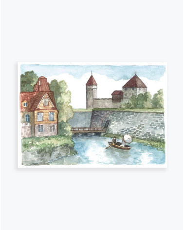 Tourist Postcard Kuressaare castle