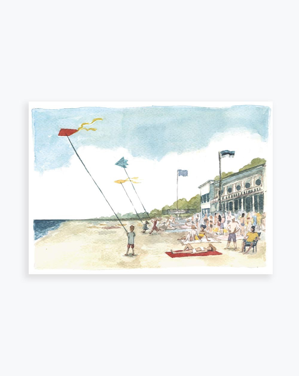 Tourist Postcard Pärnu beach