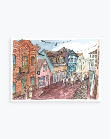 Tourist Postcard Rüütli Street Pärnu