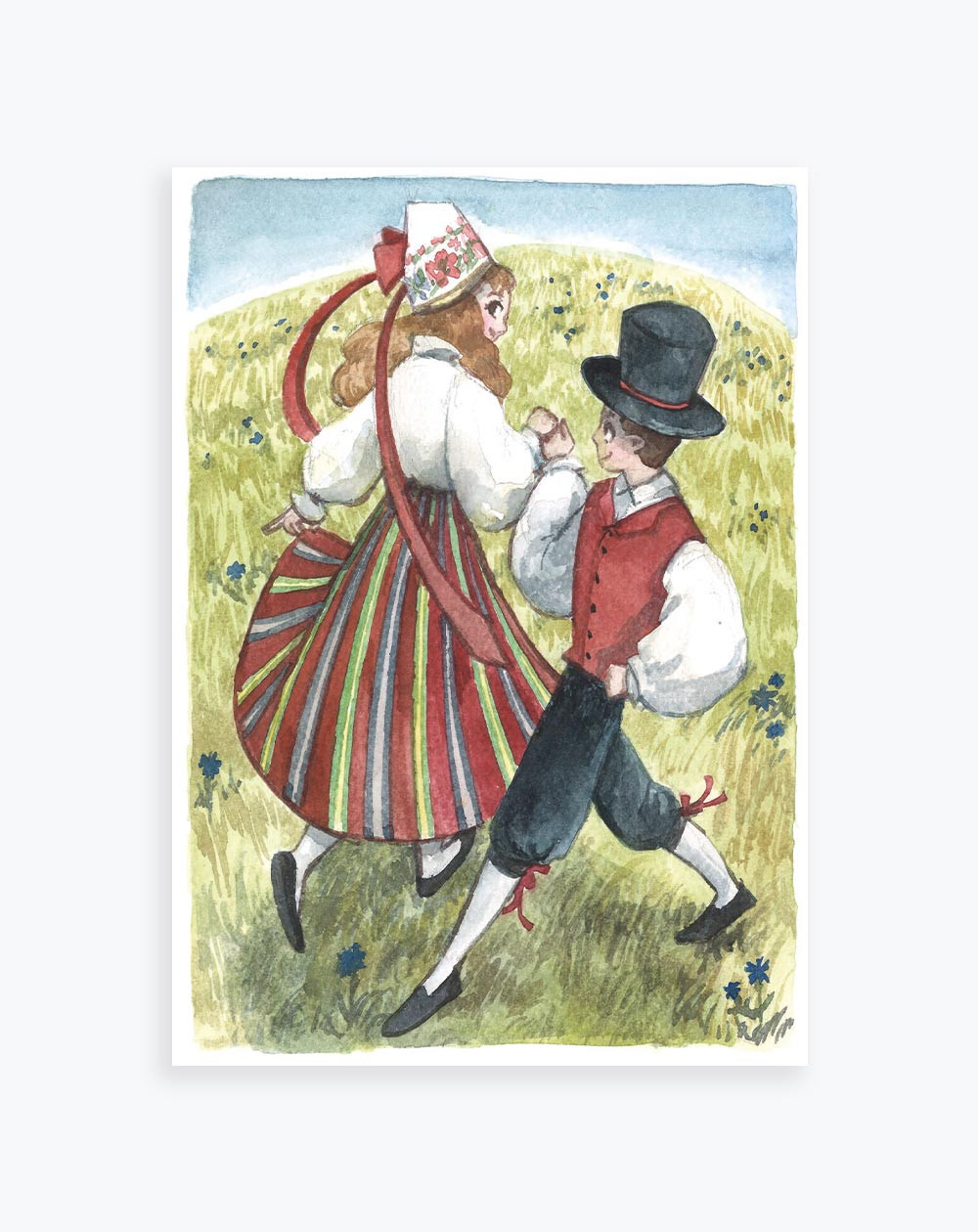 Turisti Postkaart Rahvatantsijad