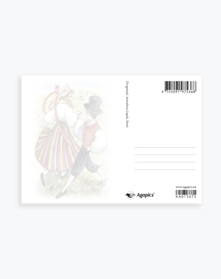 Tourist Postcard Folk Dancers