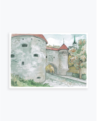 Tourist Postcard Fat Margaret Tower