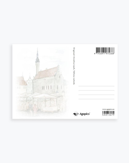 Tourist Postcard Tallinn Town Hall