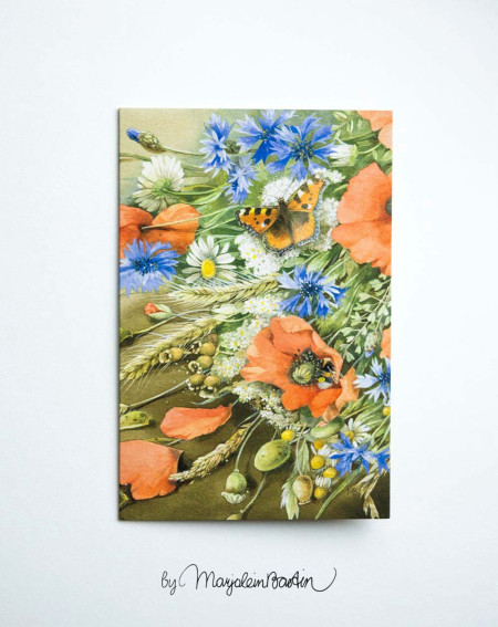Card Marjolein Bastin Flowers and butterflies