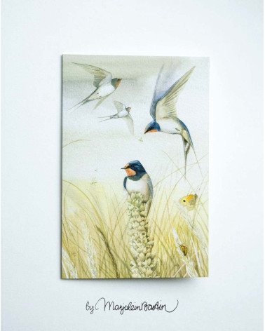 Card Marjolein Bastin Swallows