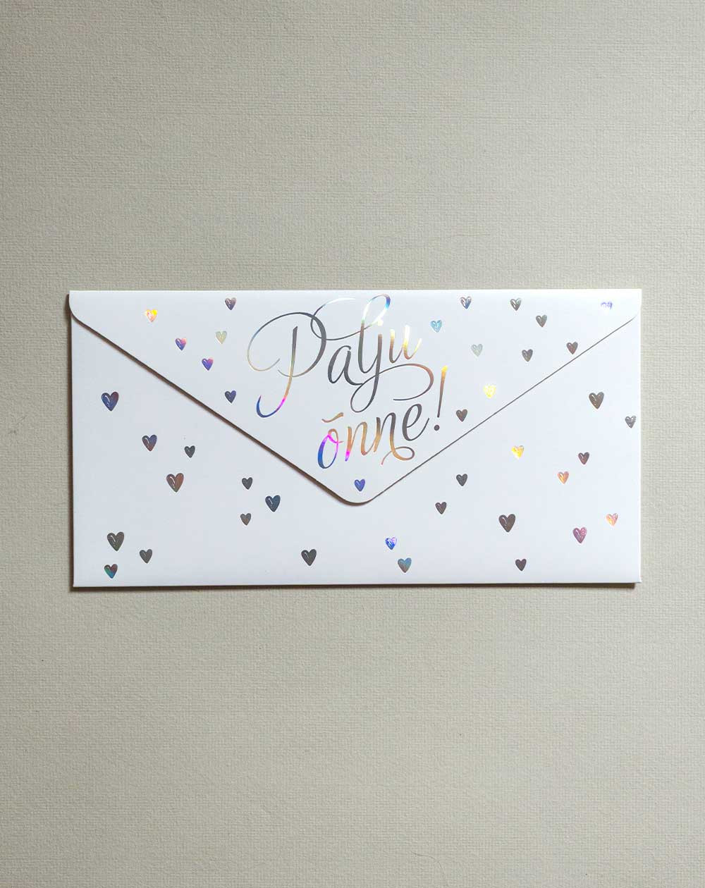Envelope for money Silver hearts