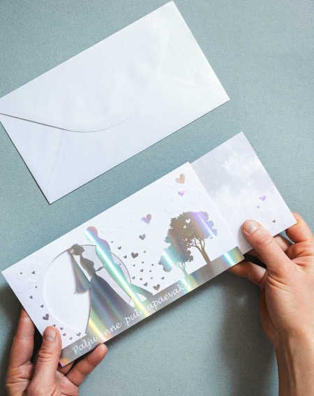 Card The bride and groom